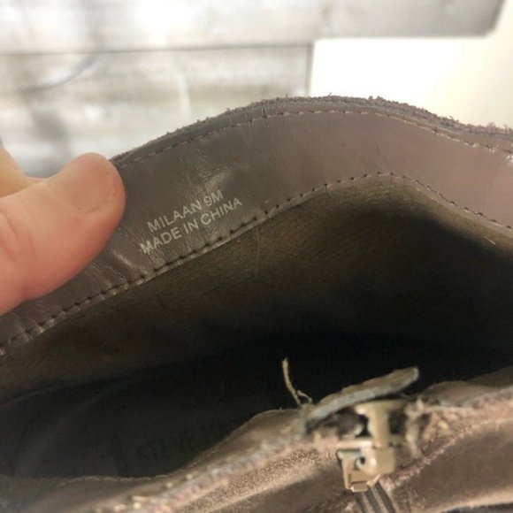 Steve Madden Milaan leather suede beige ankle boot - Picture 8 of 8